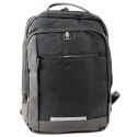 Plecak Biznesowy USB Kieszeń Na Laptopa Czarny 16L 45cm