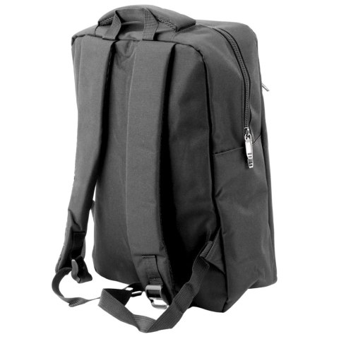 Plecak Miejski Biznesowy USB Przegroda Środkowa Czarny 14L 40cm