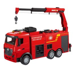 Wóz Strażacki Z Dźwigiem Zdalnie Sterowany RC Światła Woda Huina 1:18