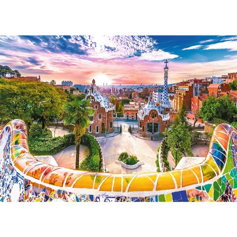 Puzzle - 1000 - Zachód słońca nad Barceloną, Hiszpania 10711