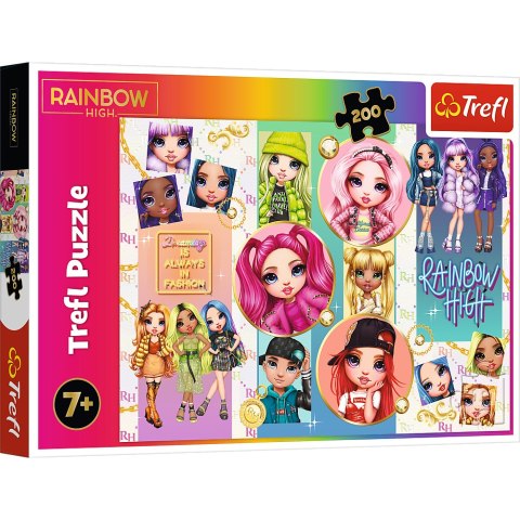 Puzzle - 200 - Przyjaźń Rainbow High - Trefl 13289