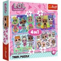 Puzzle - 4w1 (35, 48, 54, 70) - Poznaj laleczki - LOL Surprise! - Trefl 34613