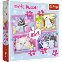 Puzzle - "4w1" - Zabawne kotki Trefl 34396