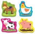 Puzzle - Baby Classic - Zwierzęta na wsi - Konik Kurka Świnka Krówka - Trefl 36070