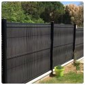 Siatka Cieniująca Na Ogrodzenie Płot Maskująca Szara 1.5M 25M 140g/m²