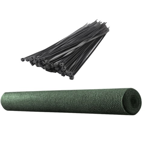 Siatka Cieniująca Na Ogrodzenie Płot Maskująca Szara 1.5M 10M 140g/m²