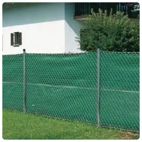 Siatka Cieniująca Na Ogrodzenie Płot Maskująca Szara 1.5M 10M 140g/m²
