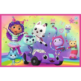 Puzzle - 2x24 - Zabawy z Gabby - Koci Domek Gabi - Trefl 34433