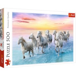 Puzzle 500 el. Białe konie w galopie Trefl 37289