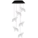 Lampki Solarne Ogrodowe LED Dzwonki Słoniki Kolorowe 70cm