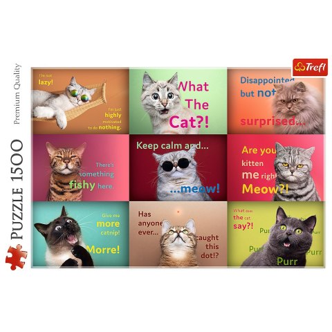 Puzzle 1500 Zabawne Kocie Portrety Trefl 26212