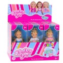 Mini Laleczka Kaibibi Kolorowa Sukienka Długie Włosy 12 cm Mix