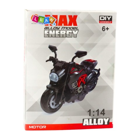 Motocykl Do Składania Skręcania Metal 1:14 DIY Niebieski