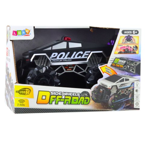 Auto Terenowe Pick Up Truck Policja Zdalnie Sterowany RC Światła Dym 1:16