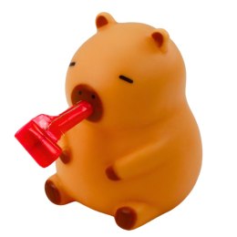 Gniotek Kapibara Z Trąbką Piszczałka Figurka Brązowa 7cm
