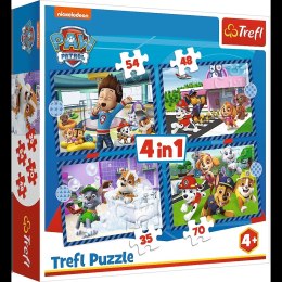 Puzzle - 4w1 (​35, 48, 54, 70) - Psie sprawy - Psi Patrol - Trefl 34650