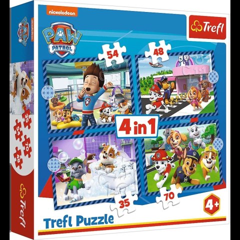 Puzzle - 4w1 (​35, 48, 54, 70) - Psie sprawy - Psi Patrol - Trefl 34650