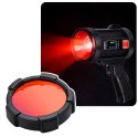 Latarka LED Szperacz Solarna 6 Trybów Powerbank Wymienne Filtry 23 cm