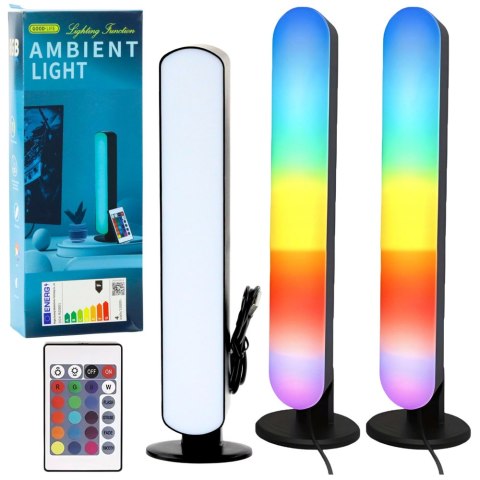 Zestaw Lampy Ambient RGB LED Gamingowe na Biurko Pilot 2 szt.