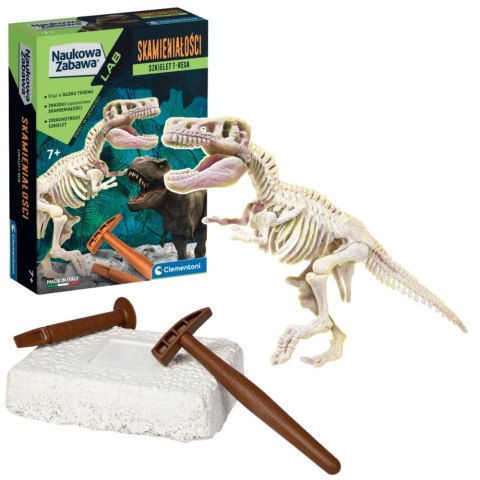 Naukowa Zabawa Skamieniałości Szkielet T-Rex Język Polski Clementoni 50858