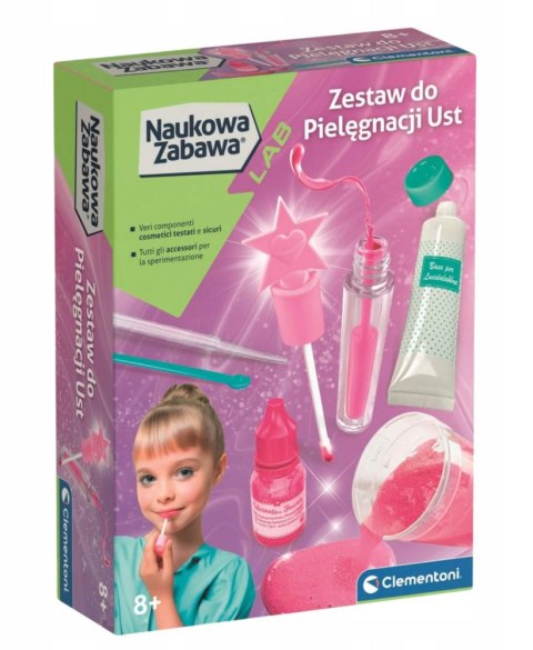 Naukowa Zabawa Zestaw Kosmetyczny Balsam i Błyszczyk do Ust Język Polski Clementoni 50253