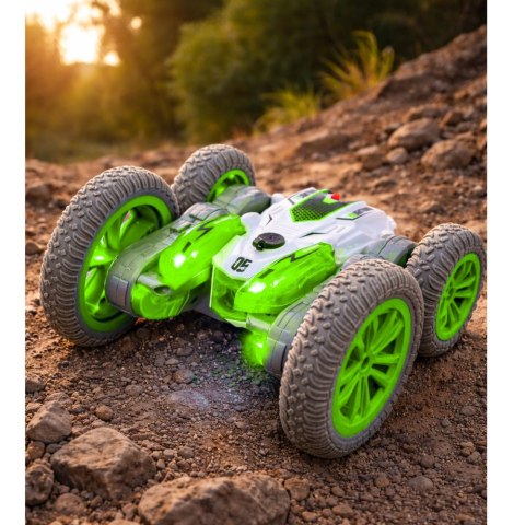 Autko Kaskaderskie Zdalnie Sterowane RC Światła Dym Drift 360° Zielone