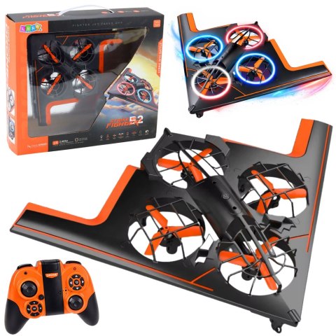 Dron Zdalnie Sterowany RC Latający Quadcopter Światła LED Aplikacja