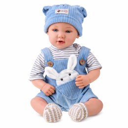 Lalka Bobas W Niebieskim Ubranku Króliczek Akcesoria Dźwięki 39 cm