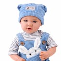 Lalka Bobas W Niebieskim Ubranku Króliczek Akcesoria Dźwięki 39 cm