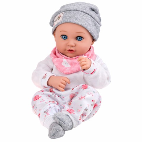 Lalka Bobas Z Akcesoriami Do Karmienia Śliniaczek Czapeczka 28 cm
