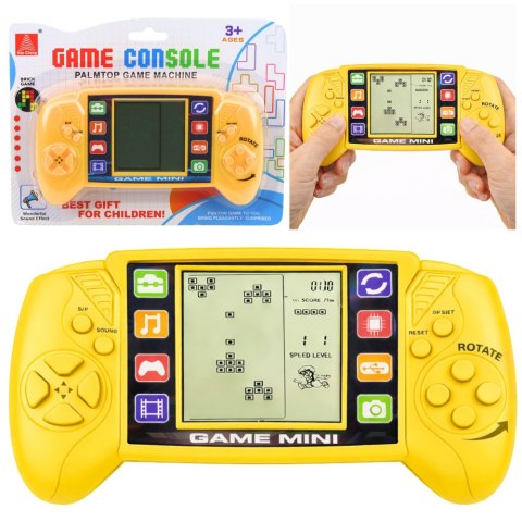 Elektroniczna Gra Konsola Do Gry Tetris Przenośna LCD Żółta