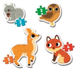 Moje Pierwsze Puzzle 2-3-4-5 ZWIERZĘTA LEŚNE Clementoni 20814