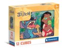 Puzzle 12 Klocków Sześcianów DISNEY STITCH Clementoni 41347
