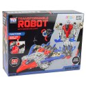 Robot Myśliwiec Bojowy 2w1 Światła Dźwięki Czerwono-Niebieski 29 el.
