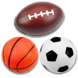 Zestaw Piankowe Piłki Piłka Nożna Do Koszykówki Rugby 3 szt. 10cm